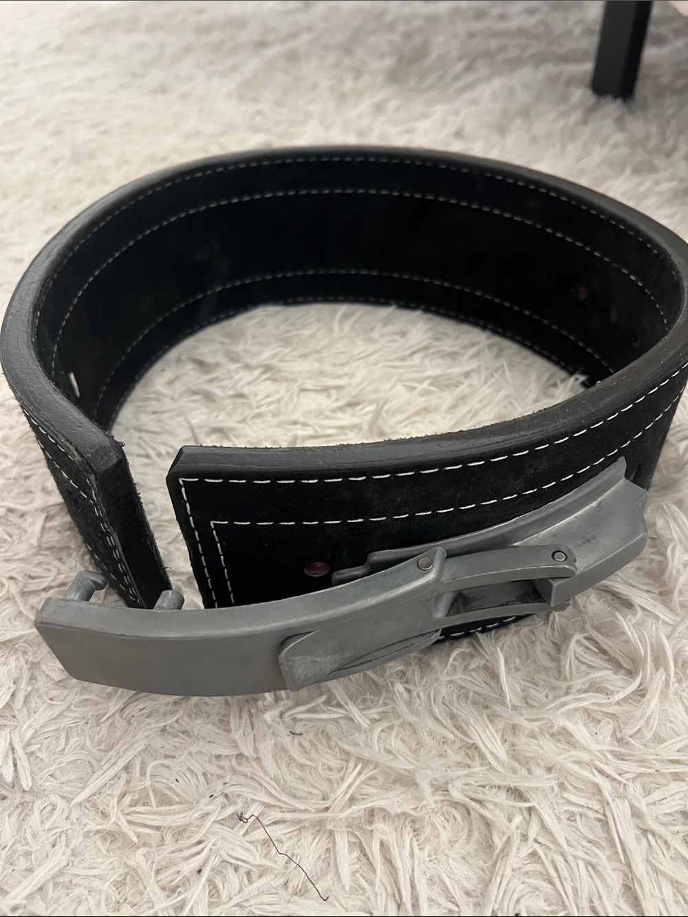 Inzer Leather Weightlifting Belt with Metal Lever
